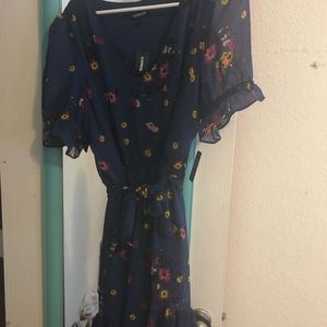 NWT - Express blue floral dress